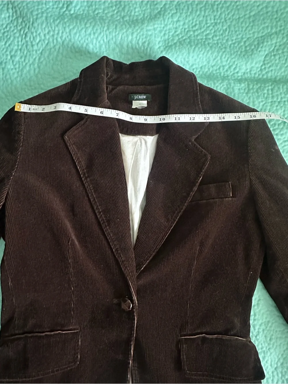 J. Crew Brown Corduroy Single-Button Blazer
